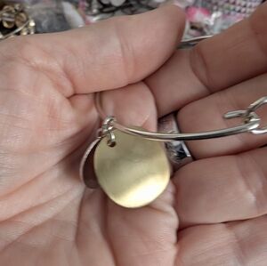 Gold and Silver Bangle Bracelet